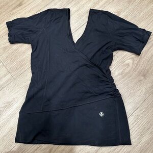 Lululemon black warm up top (false wrap), approx size S